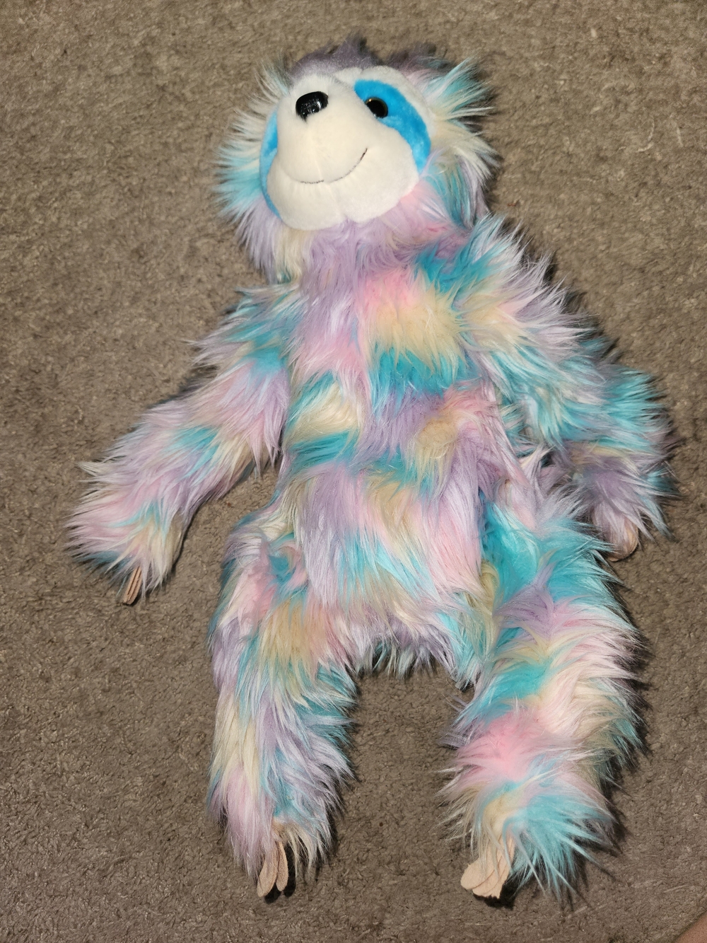 Douglas Misha Pastel Rainbow Sloth Fur Fuzzle Plush 12 inch New